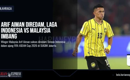 Arif Aiman Diredam, Laga Indonesia vs Malaysia Imbang