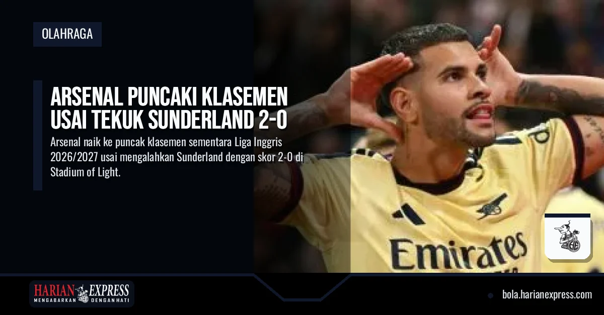 Arsenal Puncaki Klasemen Usai Tekuk Sunderland 2-0