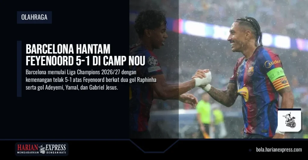 Barcelona Hantam Feyenoord 5-1 di Camp Nou