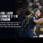 Drama Tiga Gol: Lazio Tundukkan Udinese 2-1 di Bluenergy Stadium