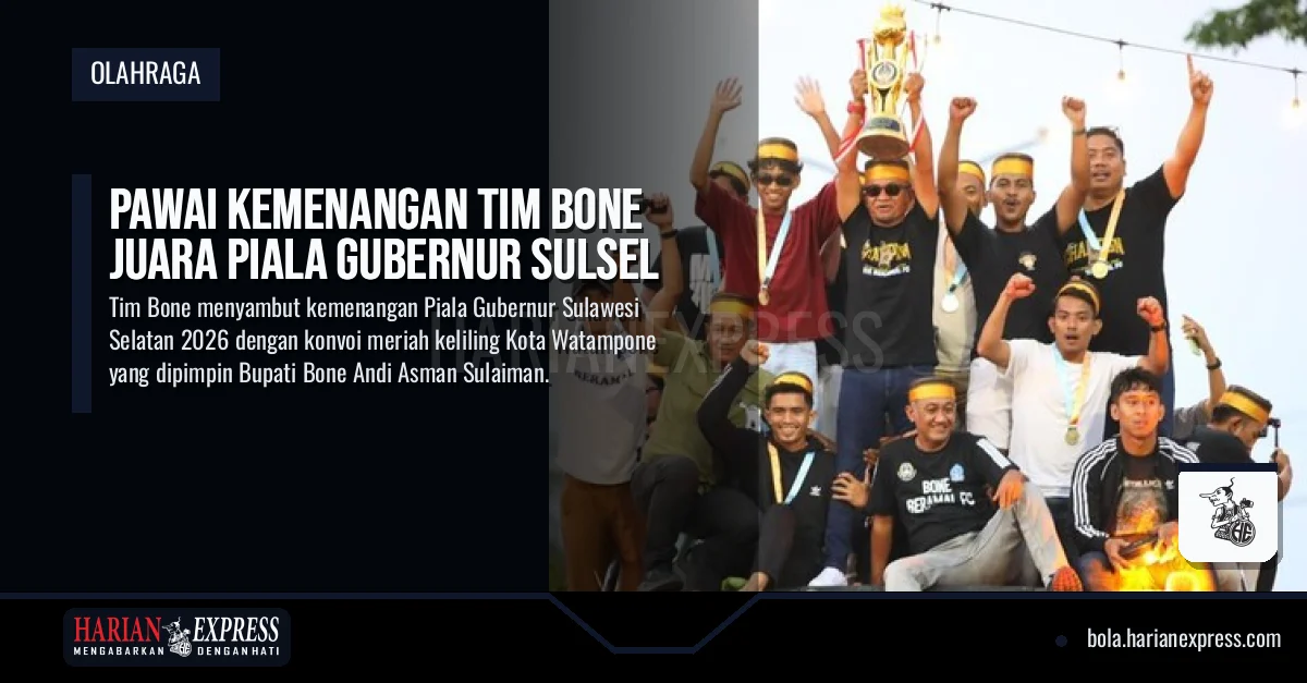 Pawai Kemenangan Tim Bone Juara Piala Gubernur Sulsel