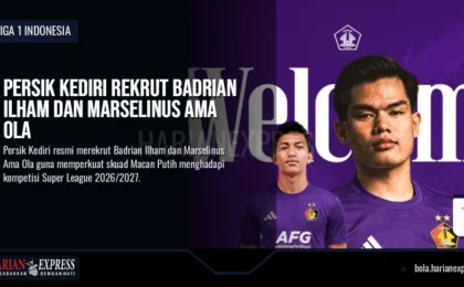Persik Kediri Rekrut Badrian Ilham dan Marselinus Ama Ola