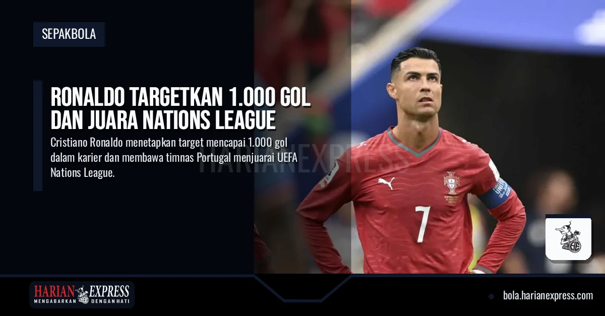 Ronaldo Targetkan 1.000 Gol dan Juara Nations League