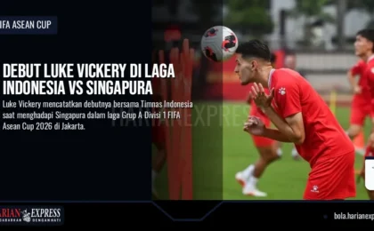 Debut Luke Vickery di Laga Indonesia vs Singapura
