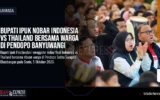 Bupati Ipuk Nobar Indonesia Vs Thailand Bersama Warga di Pendopo Banyuwangi