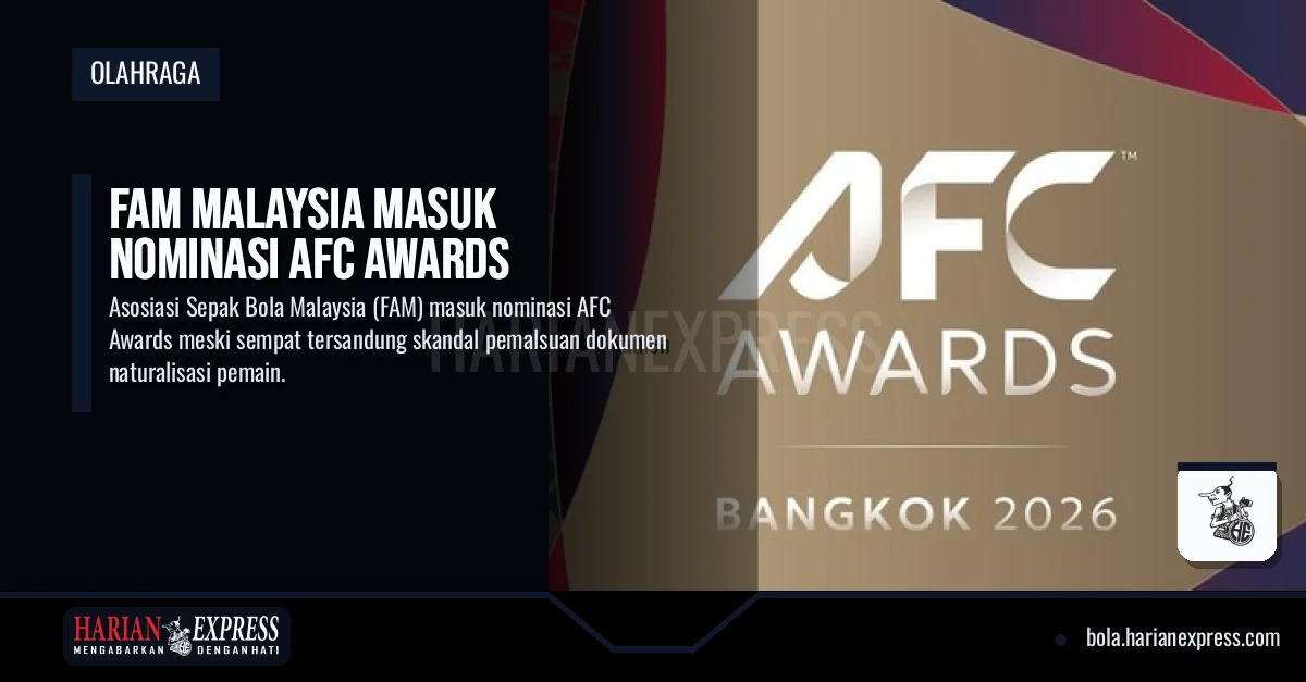 FAM Malaysia Masuk Nominasi AFC Awards