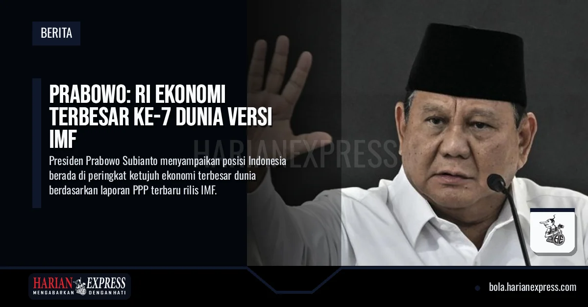 Prabowo: RI Ekonomi Terbesar ke-7 Dunia Versi IMF