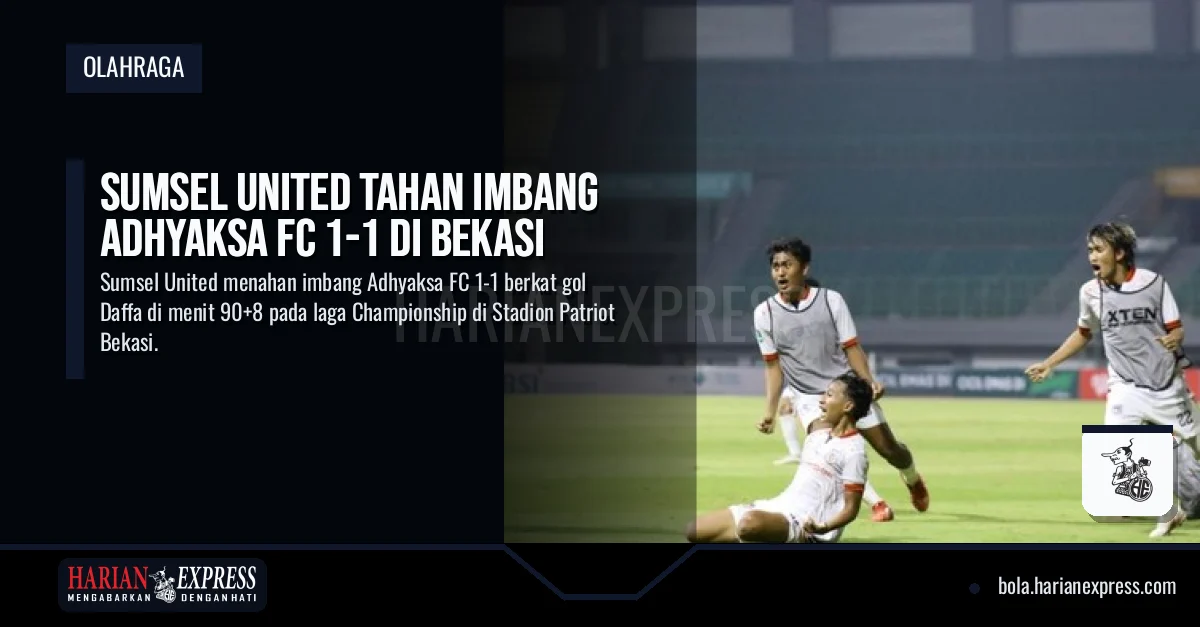 Sumsel United Tahan Imbang Adhyaksa FC 1-1 di Bekasi