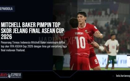 Mitchell Baker Pimpin Top Skor Jelang Final ASEAN Cup 2026