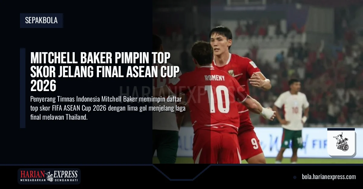 Mitchell Baker Pimpin Top Skor Jelang Final ASEAN Cup 2026
